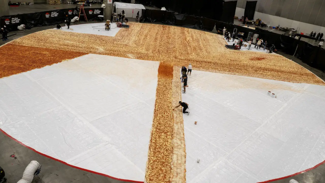 Pizza Hut Makes Humongous 68,000 Slice Pie; Breaks World Record For Biggest Pizza Ever
