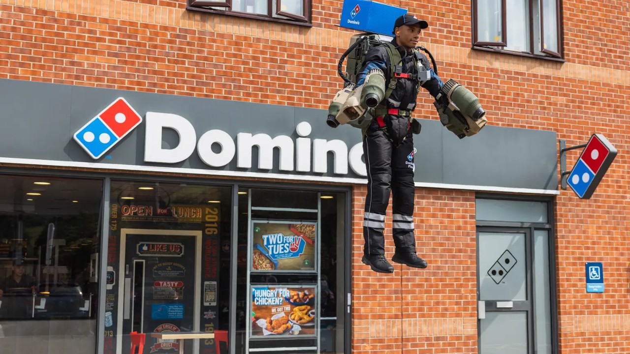 Domino’s Brings Pizza Via Delivery Man Wearing Jet Pack To Festival Headlined By Elton John
