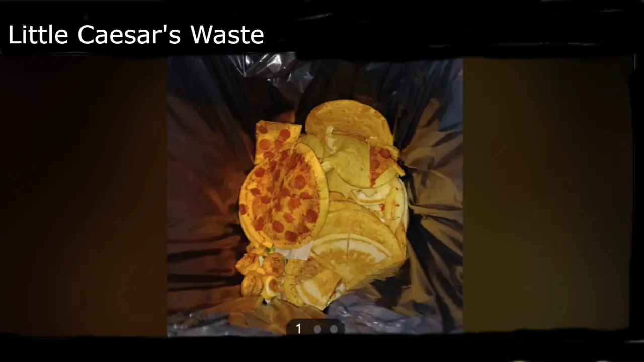 Little Caesars Local Takes Pictures Of Horrifying  Food Waste…Piles Of Pizza In Trash Bin