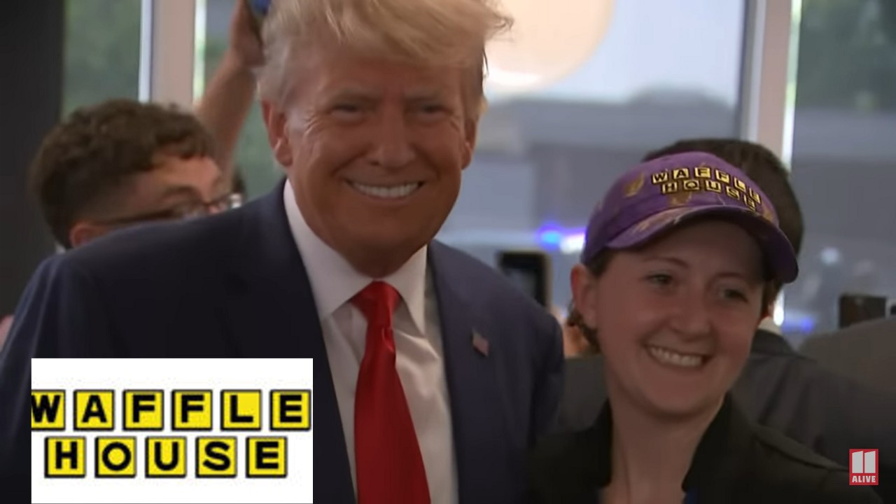 “Waffles On Me” Trump And Posse Stop At Waffle House For Food And Publicity