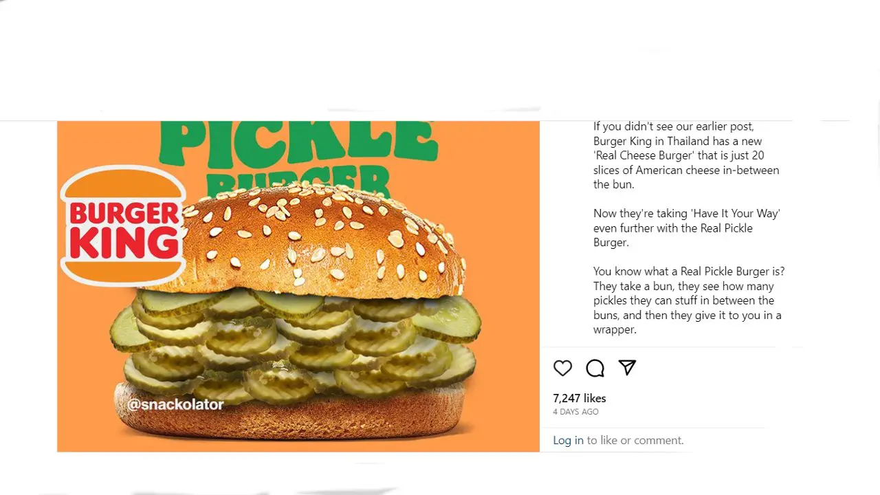 The Real Pickle Burger Is Burger Kings Way To Top Itself