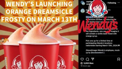 Wendy’s To Launch New Orange Dreamsicle Frosty on March 13th